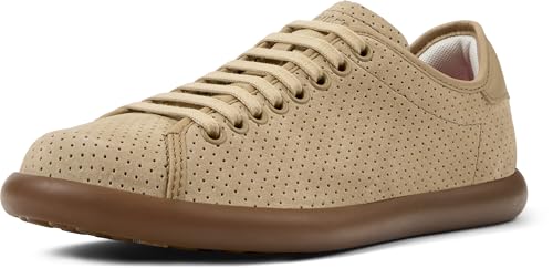 Camper Women's Pelotas Soller Nubuck Perforated Sneaker, Medium Beige, EU 38/US 7.5