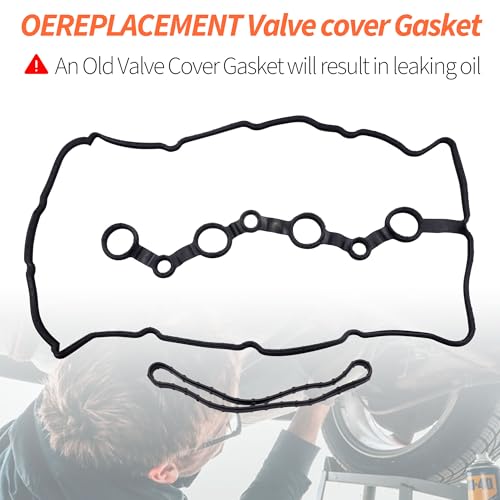 Image of HiSport Engine Valve Cover Gasket Set - Compatible with Hyundai Santa Fe Sport Sonata Tucson Compatible with Kia Optima Sorento 2.0L 2.4L 2016-2020 - Replace VS50892