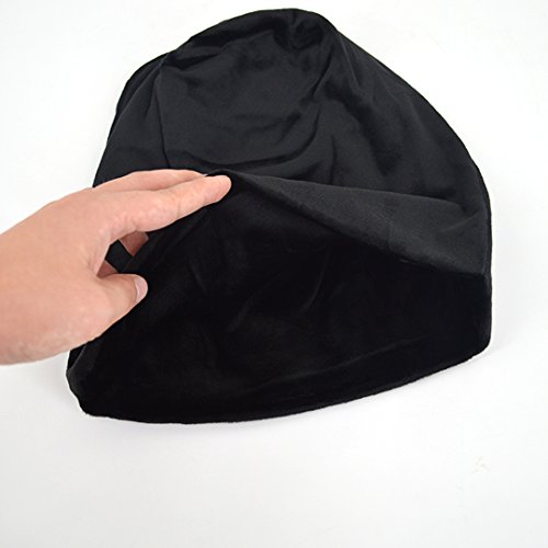 Gorro de terciopelo Lady Girl Slouchy unisex negro miniatura 4