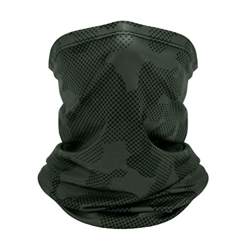 VBIGER Multifunktionstuch Herren/Damen UV Schutz kühl Halstuch Schnelltrocknend Atmungsaktiv Hochela (Grau-Schwarze Tarnung)