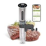KitchenBoss Wifi Sous Vide Cooker: Ultra-quiet Sous Vide Machine Immersion Circulator APP Control 1100W, IPX7 Waterproof Sous Vide Precision Cooker Accurate Temperature Fast-Heating, Silver