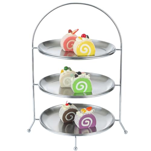 Sailozai �P�[�L�X�^���h �f�U�[�g�v���[�g�X�^���h �X�e�����X�X�`�[�� 3�i��5�i���[ ��e�� ���w�\�� �p�[�e�B�[�A�a�����A�������ɍœK (�V���o�[,3�i���ړI�V�F���t�Z�b�g)