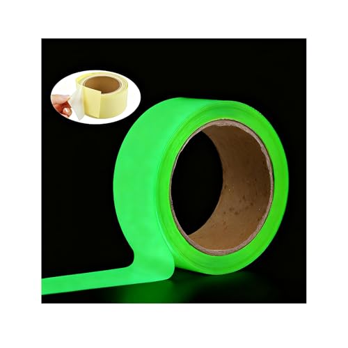 Image of Oumers Glow in The Dark Tape 33 ft x 1 inch Green High Bright Luminous Tape Sticker Removeble Waterproof and Photoluminescent