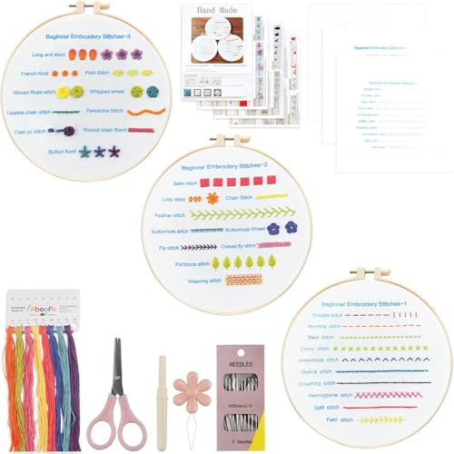 Broderie débutant : kit d'entraînement complet pour apprendre la couture
