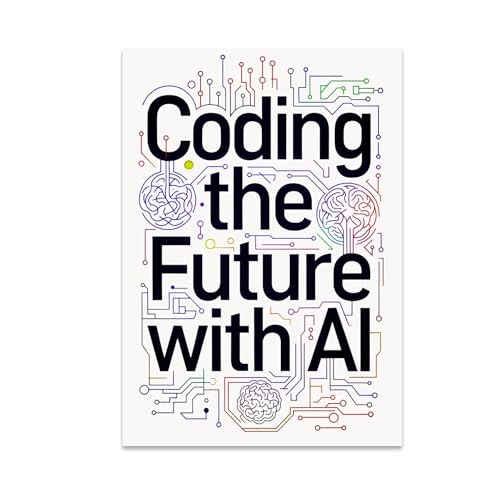 Tech Enthusiast Poster Print - Coding the Future with AI - 13x19 - Modern Decor Style
