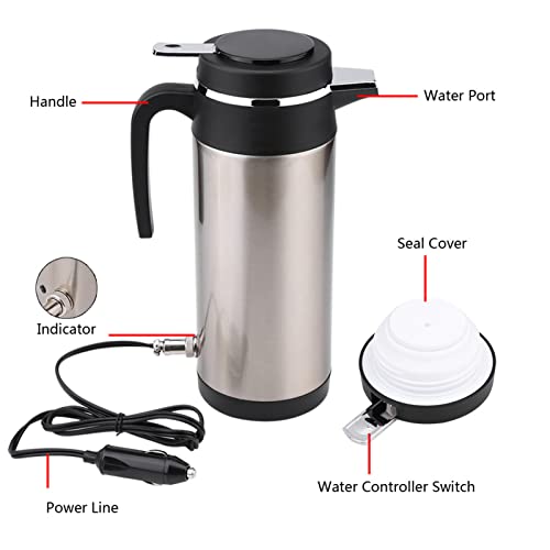 Hervidor Eléctrico para Auto 12V Acero Inoxidable 1.2L miniatura 7