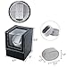 Ausugar Single Watch Winder for Automatic Watches with Blank Greeting Cards for Gift, Super Quiet, in Wood Shell and Black Leather/Carbon Fiber Leather, Japanese Motor