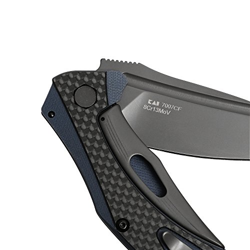 Kershaw Faca de bolso de fibra de carbono Natrix-(7007CF); 8,25 polegadas 8Cr13MoV lâmina revestida