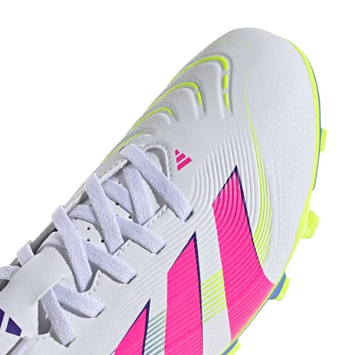 Adidas, Unisex, Predator Club Firm Ground/Multi Ground Soccer Cleats, White/Lucid Pink/Lucid Lemon, Mens 9.5, Womens 10.5, Medium Adidas, Unisex, Predator Club Firm Ground/Multi Ground Soccer Cleats, White/Lucid Pink/Lucid Lemon, Mens 9.5, Womens 10.5, Medium - Image 8
