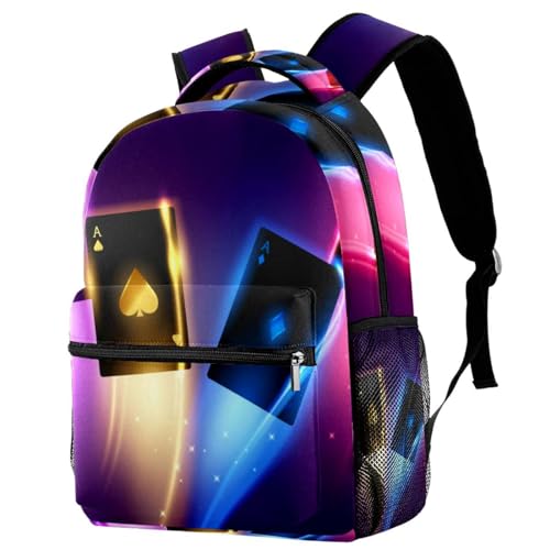 Sac de voyage lumineux et ergonomique motif cartes de poker