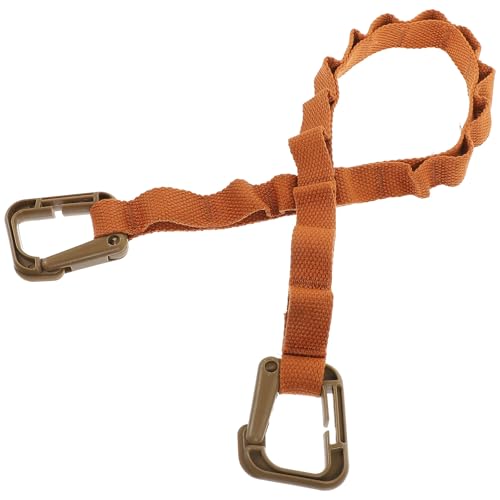 Ciieeo Cinturón Colgante Multifunción para Acampar, Cuerda Alargada de Camping Color Caqui, Tamaño Grande 18 Anillos, Resistente al Desgaste para Exteriores y Organización Portátil