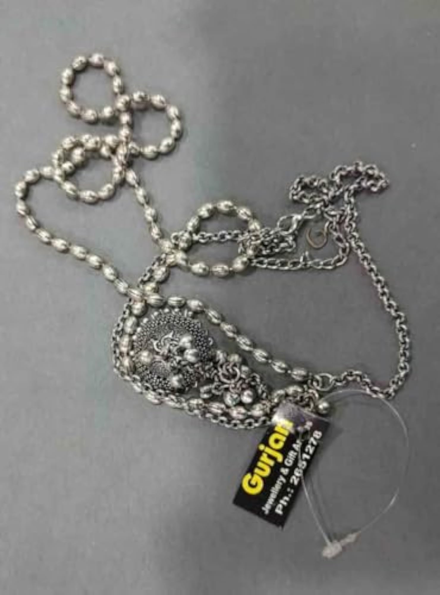 Plain Oxidised Slim Kamarband, Elegant Waist Chain
