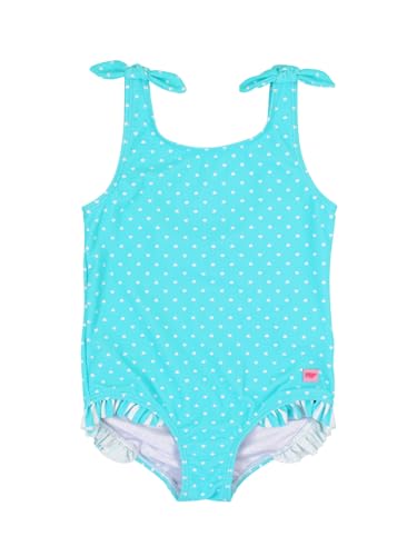 Image of RuffleButts Girls UPF50+ Sun Protection Tie Shoulder /Cross Back One Piece Swimsuit