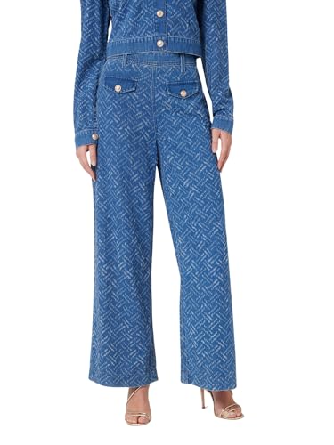 GUESS Women's Dakota Patch Wide Leg Jean