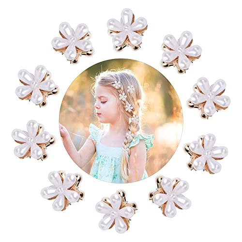 Trendy Club™ 12 Pcs Pearl Mini Claw Clips Flower Design Small Clutcher Ponytail Holder Pearl Hair Pin Grips Barrettes Hair Accessories for Women and Girls 1 412UaKgEEmL. SL500