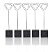 Cosmos® 5 Pcs Cube Base Memo Clips Holder with Heart-shaped Clip Clasp for Displaying Photos Number Cards