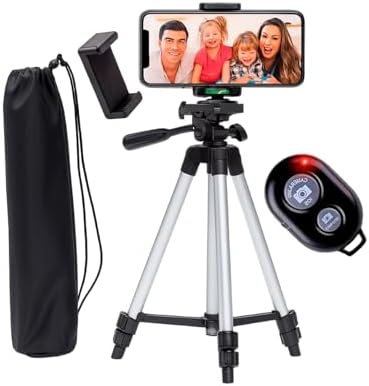Tripé Profissional de Alumínio para Celular e Câmera com Controle...
