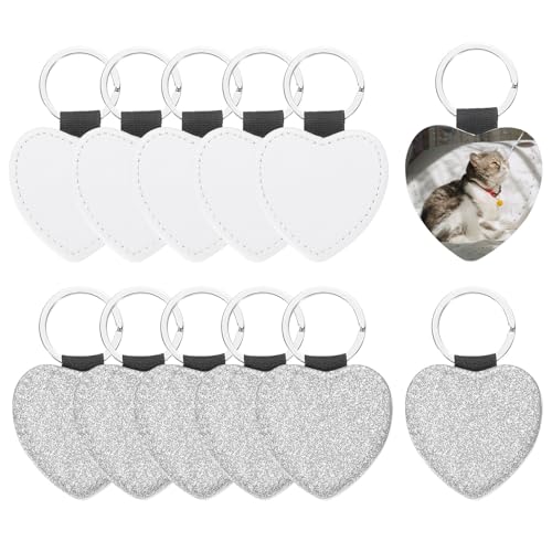 Sublimation porte-clés simili cuir PATIKIL x12 pour transfert thermique et loisirs créatifs DIY