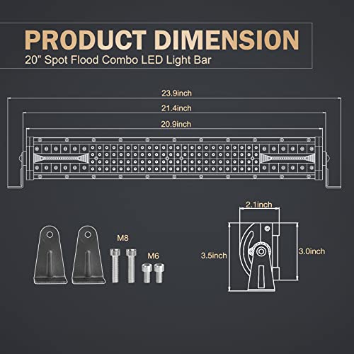 Akd Part 20" Light Bar + Wiring Harness #TOP1