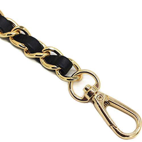 Model Worker 47" Leather Iron Crossbody Chain Strap With 8" Leather Iron Chain Wrist Strap - Handbag Chains Purse Straps Shoulder Cross Body Replacement Straps With Wrist Strap Wrist Chain #TOP5