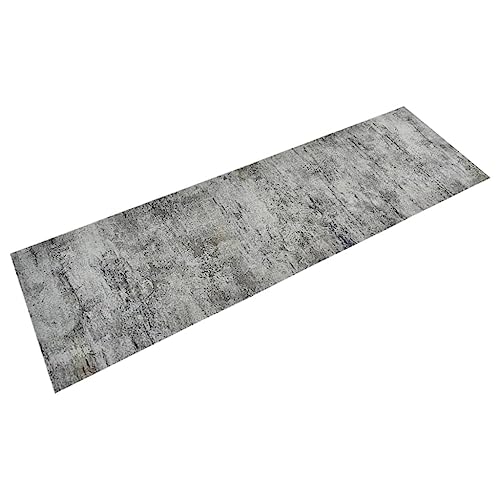 Zeiquah Alfombra de cocina lavable de terciopelo, 60 x 180 cm, con diseño de hormigón, antideslizante, resistente, para cocina, pasillo, balcón, terraza, interior y exterior