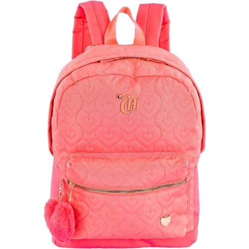 Mochila Escolar, Capricho, Crush, G,Pêssego 42 cm - Sestini