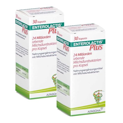 2X ENTEROLACTIS PLUS 30 CAPSULE - Integratore Fermenti Lattici Vivi - 60 CPS