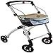 Produktbild Days Breeze White Indoor 4 Wheel Rollator, Includes Basket and Tray, Assistive Walking Device, 4 Wheeled Walker