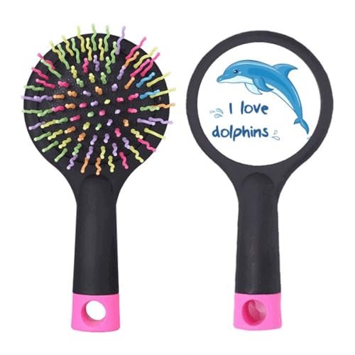 Brosse à cheveux démêlante anti-nœuds avec base coussin protectrice illustrée