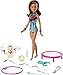 Barbie Dreamhouse Adventures Teresa Spin 'n Twirl Gymnast Doll, 11.5-Inch Brunette, in Leotard, with Trampoline and Gymnastics Accessories, Gift for 3 to 7 Year Olds