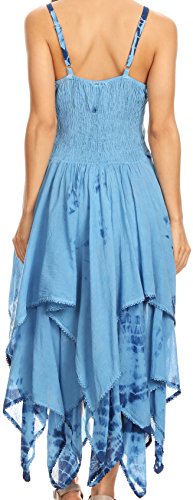 Image of Sakkas Annabella Corset Bodice Handkerchief Hem Dress