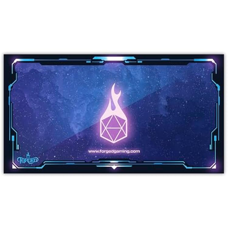 Forged Dice Co. Dice Tray 14 - Reversible Dice Rolling Mat - Compatible with Board Games and Tabletop RPGs Like Dungeons and Dragons Pathfinder Roleplaying Games - Keybinder