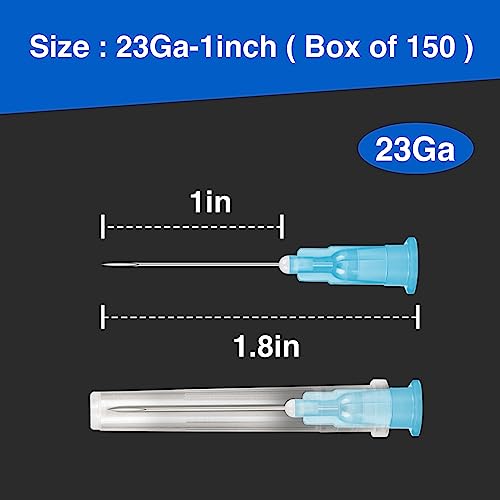 Image of 150 Pack 23 Ga 1 Inch Lab Accessories, Industrial Dispensing Accessories, Individually Packaged