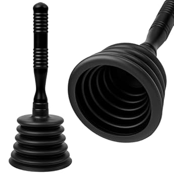 Foto di Stura lavandini e scarichi con ventosa sturalavandini – Suzione potente e riutilizzabile – Rimuove ingorghi in doccia, lavabo, vasca e cucina – Sturalavandino multiuso durevole (Nero)