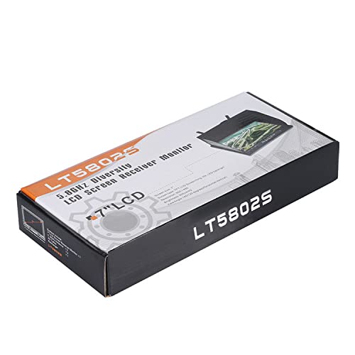 LT5802S 7" 800x480 600CD 5.8G 40CH Diversity LCD Screen Receiver FPV Monitor Built-in 2000mah Battery for FPV Racing Freestyle