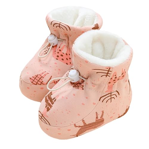 CEAeis Warm Fur Baby Boots, Toddler Winter Warm Shoes, Thickening Non-Slip Baby Socks Shoes for Infant Toddler 0-18 Months