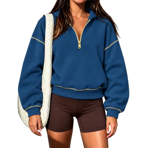 moolBeko Quarter Zip Pullover Women Cute Cropped Hoodie Cute Sweatshirts - image 1