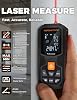 Medidor Láser (164ft/50m) POROMETISTO con Sensor de Ángulo y Soporte para Trípode | 2 Distancia/Área/Volumen/Ángulo/5 Pitagóricas, Máx/Mín, 30 Conjuntos de Datos, Cambio de 4 Unidades, Retroiluminado, Portátil para Construcción en Casa 4