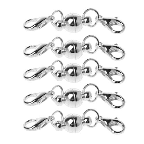 Karrychen 5X convertisseur de Fermoir magnétique de Forme carrée de Boule d'acier Inoxydable pour la Fabrication de Bijoux - Ruban Cover