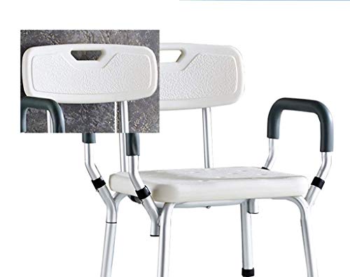 Nivok Bath Stools,Bathroom Safety Shower Chair Bath Seat With Padded Armrests And Back Adjustable Bathtub Shower Bench #TOP2