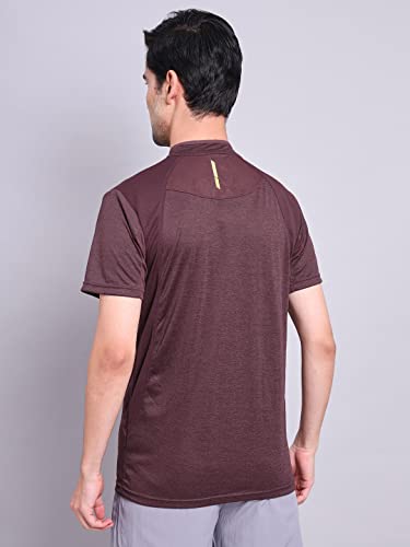 Image of TECHNOSPORT Men's Polyester Slim Fit T-Shirt