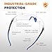 Clear Safety Glasses 3 Pack, Protective Eyewear UV Protection ANSI Z87.1, Safety Goggles Scratch & Impact Resistant, Eye Protection with Nose Pads for Men & Women Construction, Shooting, Lab Work