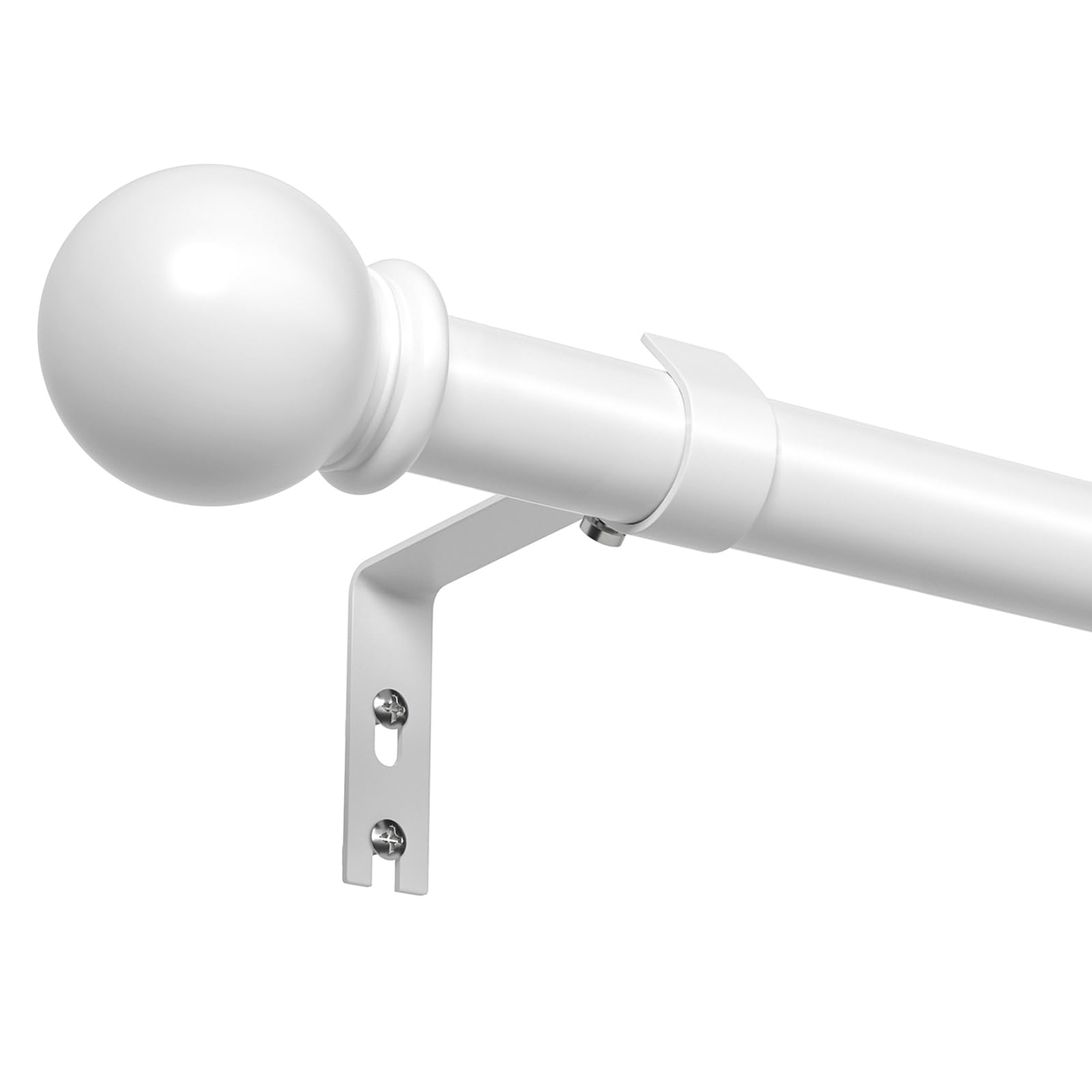 PeSenp Curtain Poles 87-243cm, 16mm Diameter Curtain Rod with Round Finials