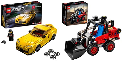 Image of LEGO Speed Champions Toyota GR Supra 76901 Building Kit (299 Pieces) 42116 Technic Skid Steer Loader Toy
