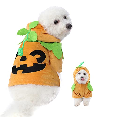 Spooktacular Creations Pet Dog Cute Pumpkin Hoodie Costume for Halloween