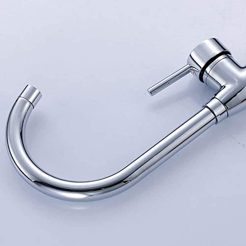 Mitigeur pivotant 360 cuisine chrome robinet évier eau chaude froide - 5