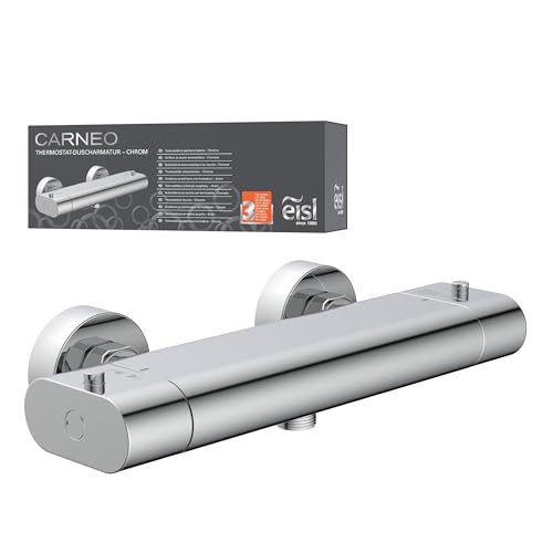 EISL Carneo 1230090 Termostatico per doccia con blocco di sicurezza, termostato con controllo della temperatura, cromo