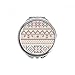 Rhombus Octagonal Triangle Pattern Hand Compact Mirror Round Portable Pocket Glass