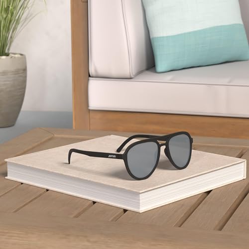 Image of Jefoo Polarized Aviator Sunglasses for Women Men Retro Trendy Sports Sunglasses for Outdoor UV400 Protection