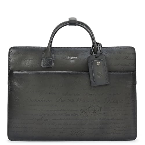 Image of Da Milano Leather Laptop Bag - Fits Up To 15 inch Laptop